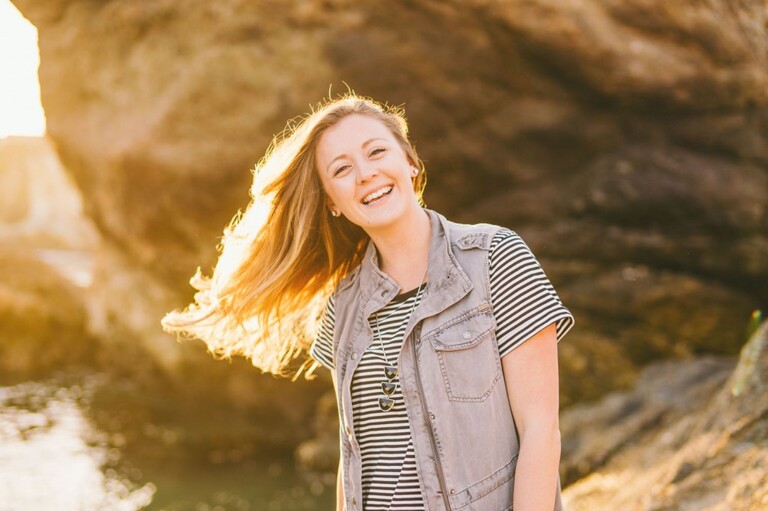 shell beach engagement photos