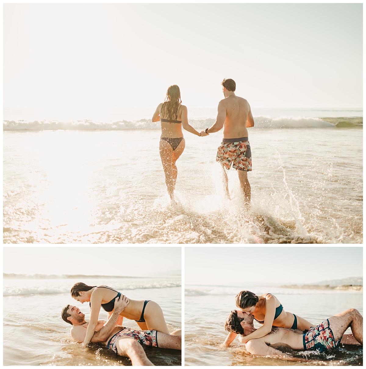 santa barbara surfing engagement session