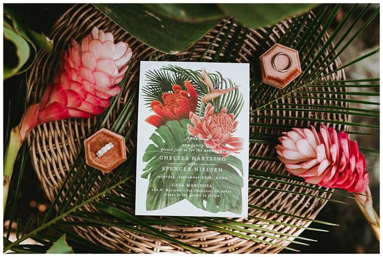 tropical San clemente backyard wedding