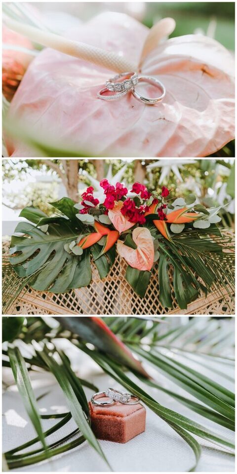 tropical San clemente backyard wedding