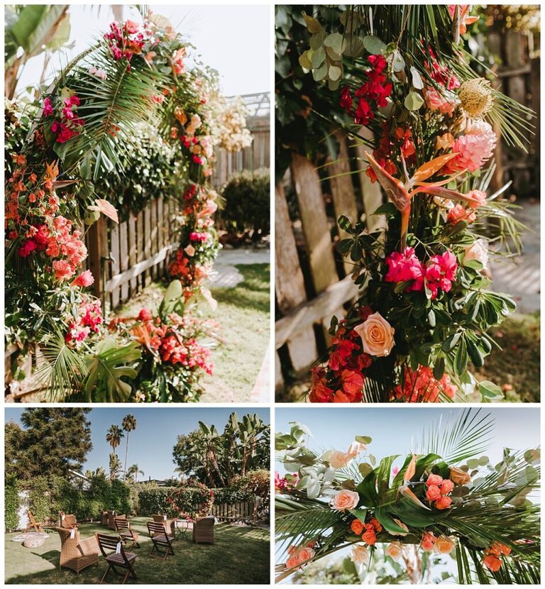 tropical santa Barbara wedding