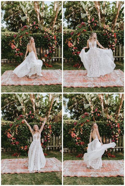 tropical San clemente backyard wedding