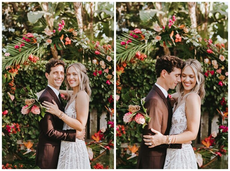 tropical santa Barbara wedding