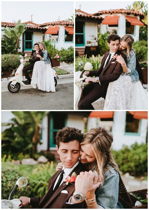 tropical San clemente backyard wedding