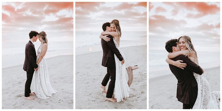 tropical backyard mirco wedding