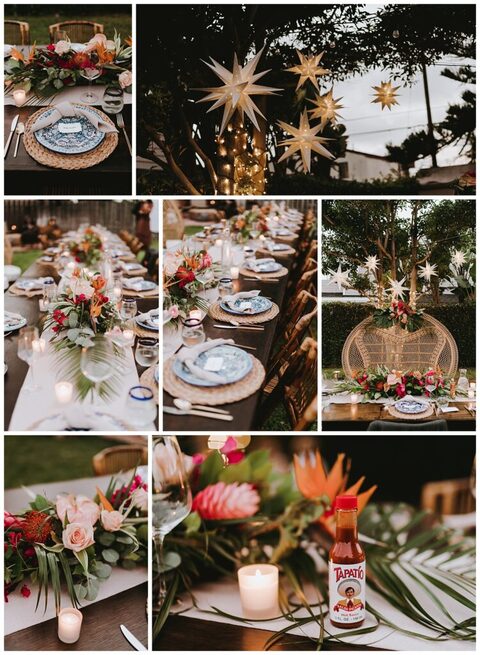 tropical San clemente wedding