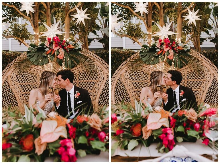 tropical San clemente wedding