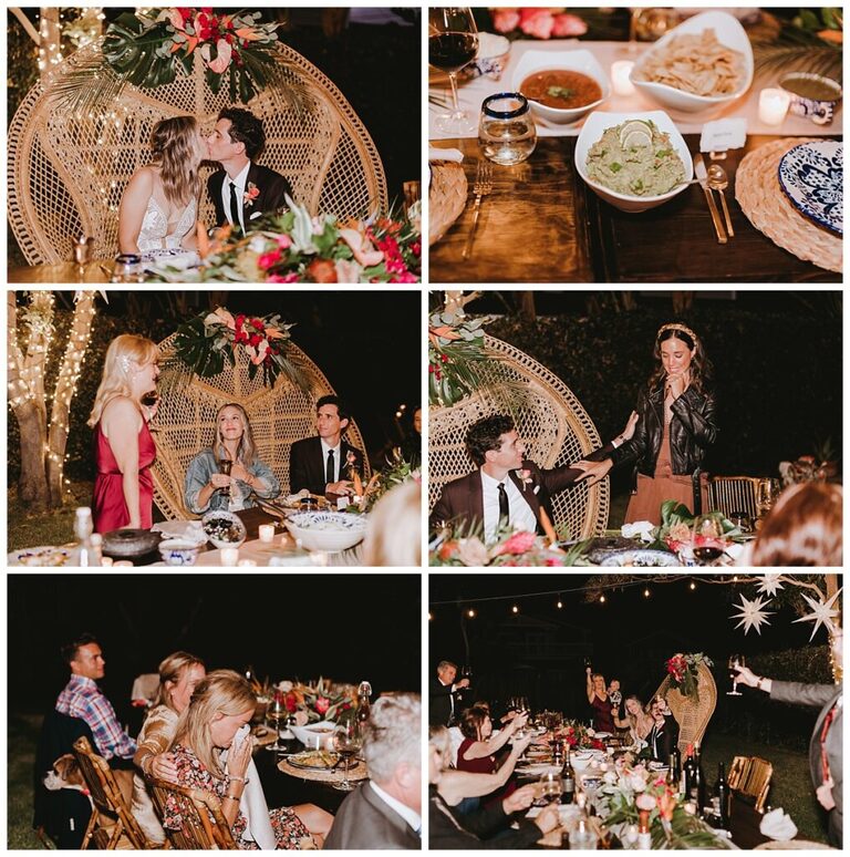 tropical backyard mirco wedding