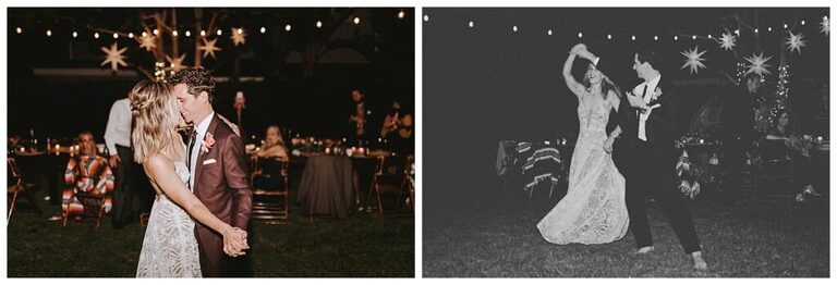 tropical backyard mirco wedding