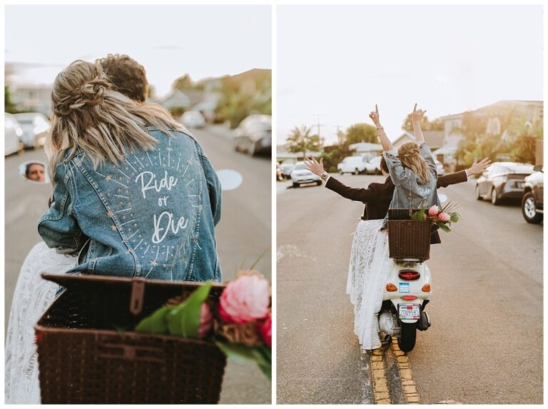 tropical San clemente backyard wedding