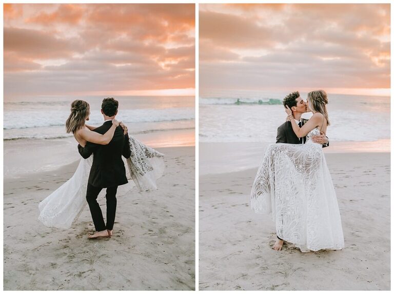 tropical backyard mirco wedding