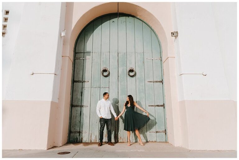 santa barbara courthouse engagement photos