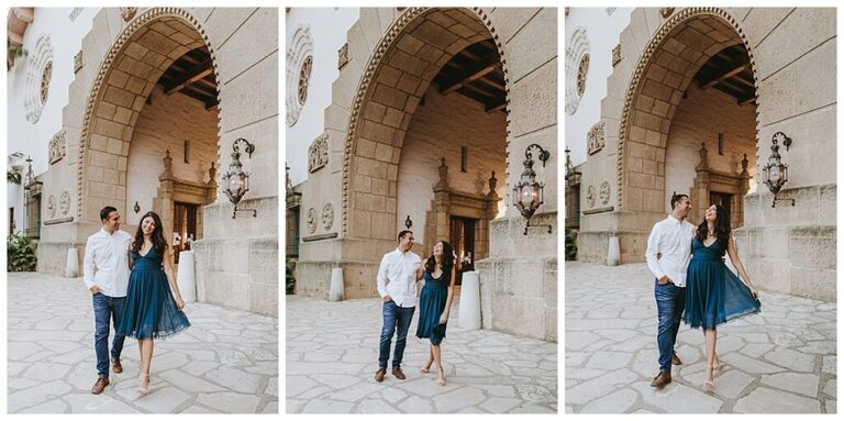santa barbara courthouse engagement photos
