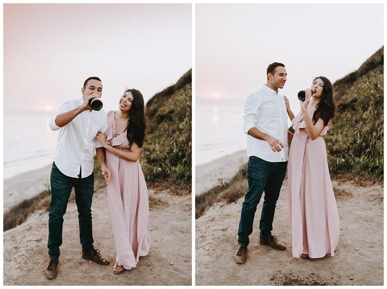 downtown santa barbara engagement session