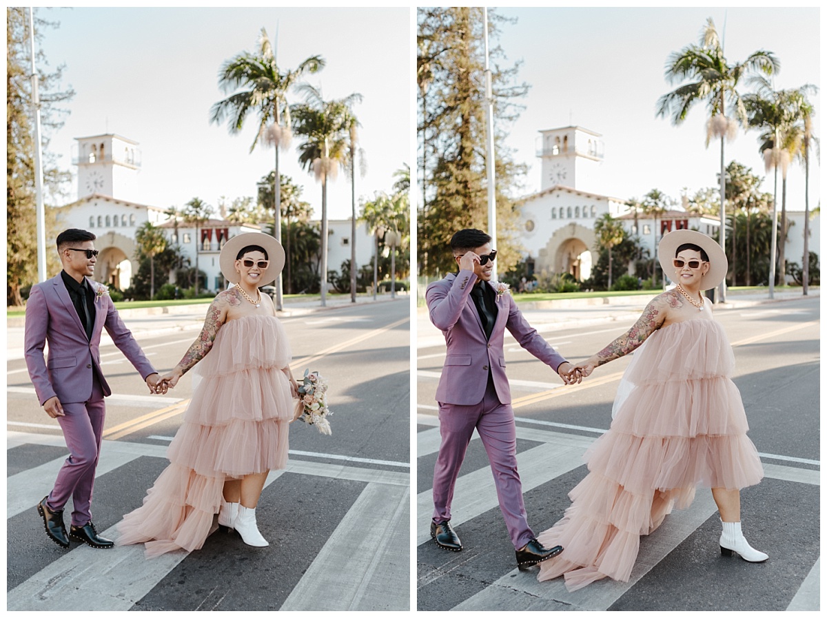 Santa Barbara courthouse elopement