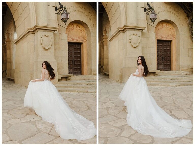 Santa Barbara courthouse bridal portraits
