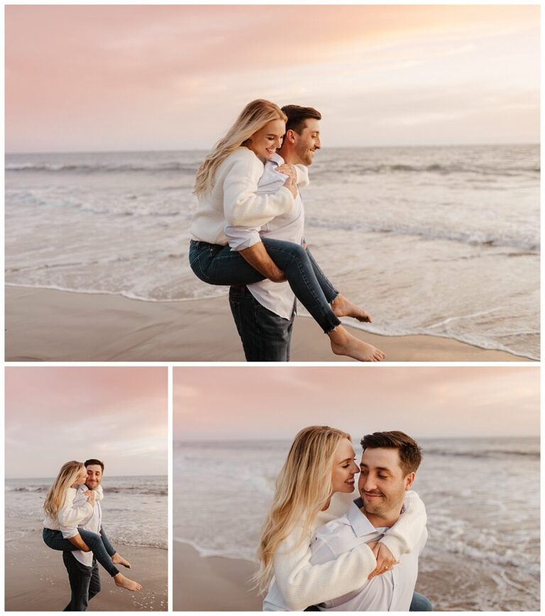 butterfly beach engagement photos