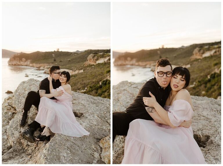 pirates cove avila beach engagement session