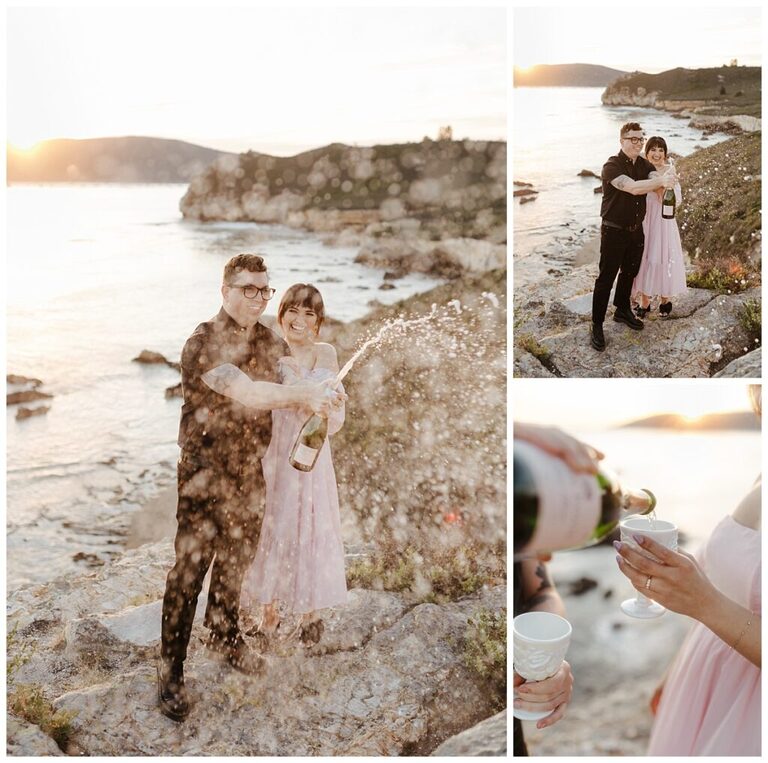 pirates cove avila beach engagement session